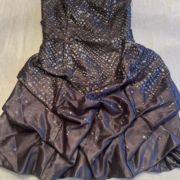 Vintage 80s Jessica McClintock Gunne Sax Prom Dress Strapless Metallic Gray sz3 - Picture 11 of 12